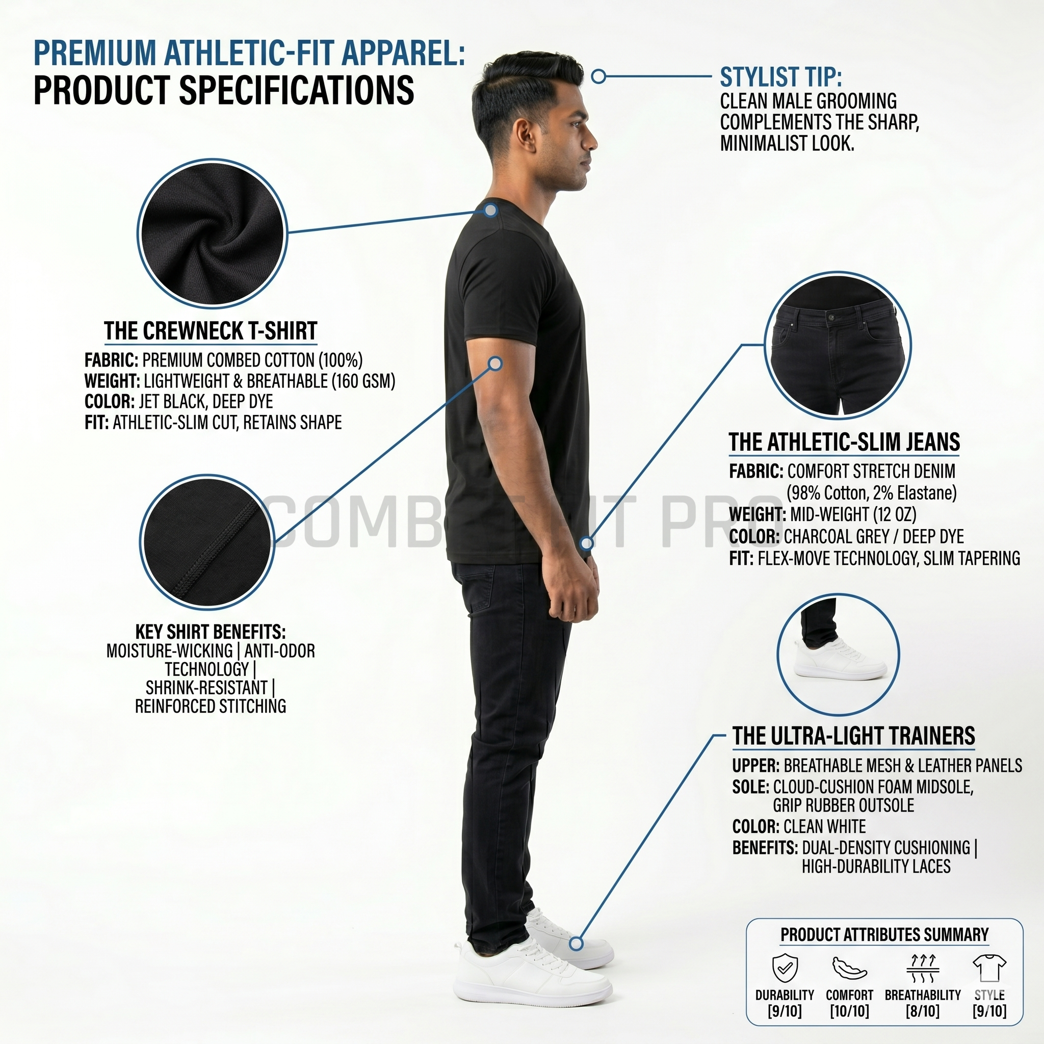 Mens-Tactical-Fleece-T-shirt - Image 2